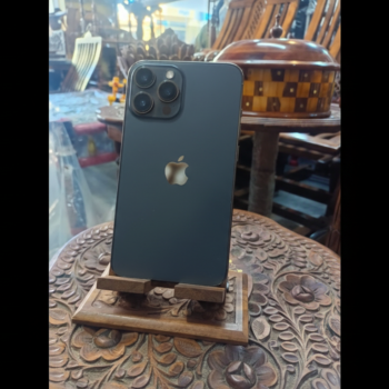 Handmade Wooden Mobile Holder with Carving Design (Adjustable 180°)