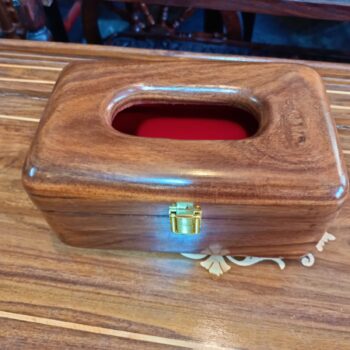 Handmade Wooden tissue box with magnetic closer