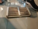 Handcrafted Wooden Foot Massager Roller – Natural Acupressure Therapy Board