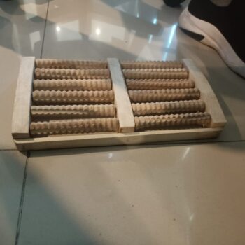 Handcrafted Wooden Foot Massager Roller – Natural Acupressure Therapy Board